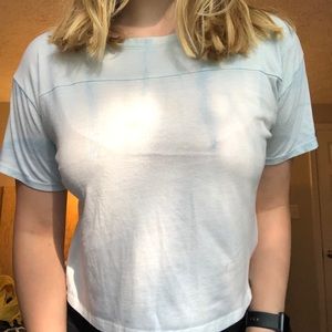 Faded tie dye cropped tee shirt